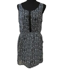 SWEET RAIN Sleeveless Button Front Cinch Waist Hi-Lo Summer Dress L Party Picnic